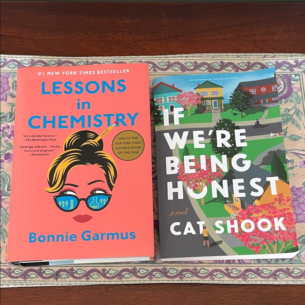 Lessons in Chemistry by: B.Garmus & If We’reBeing Honest by: C. Shook 2 Book Set